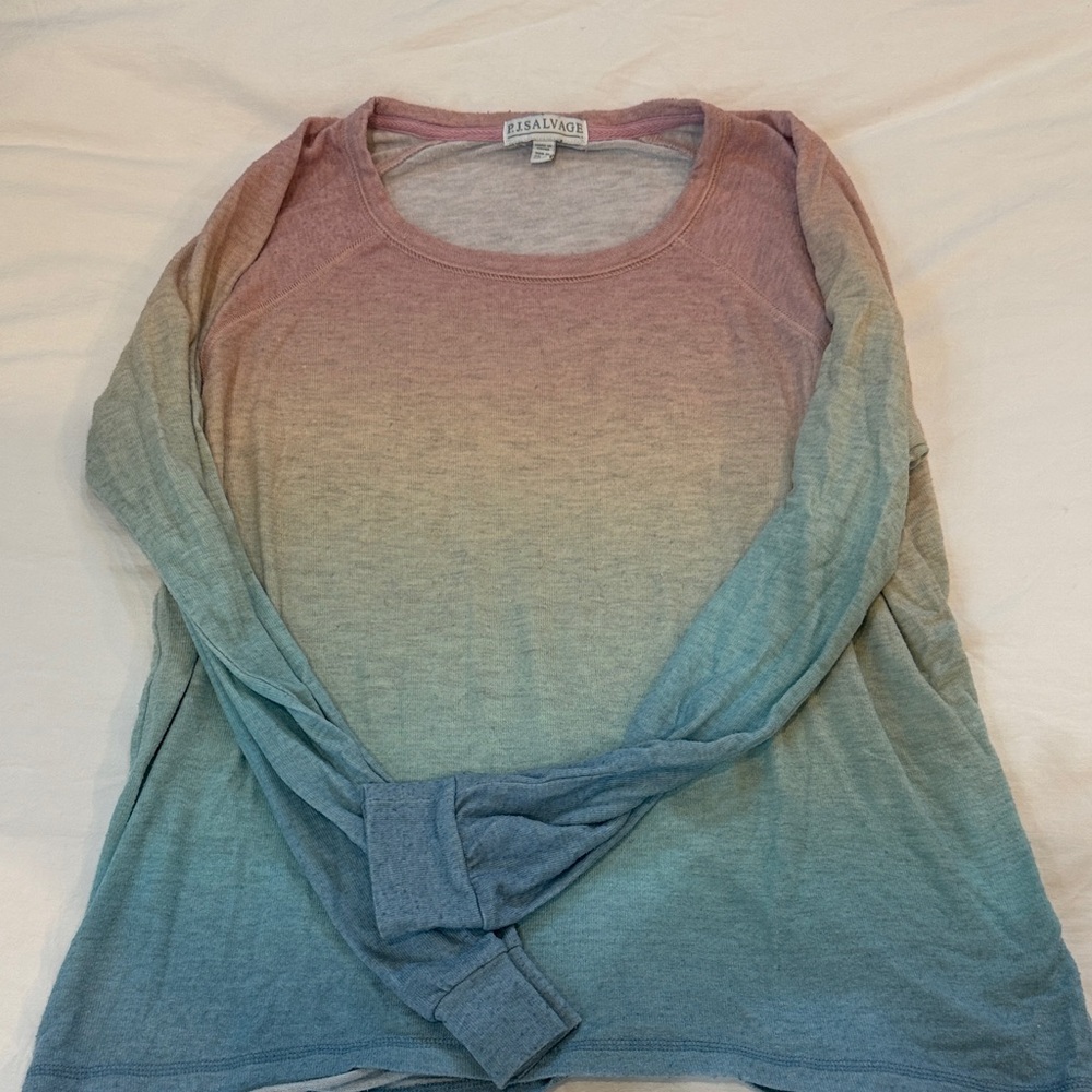 P.J. Salvage Gradient Long Sleeve Top